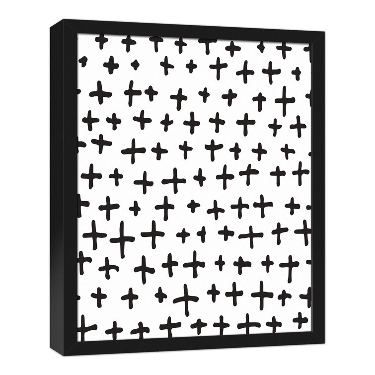 Ivy Bronx HandDrawn Swiss Cross Framed On Canvas Print Wayfair